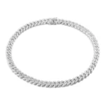 8mm Wide Rose Gold Plated Brass Cuban Chain Necklace with Zircon Trendy Hip-hop Style Unisex Gift - Image 2