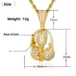 Hip-hop Style 18K Gold Plated Copper Christian Men's 5A Zircon Cross Pendant Necklace - Image 4