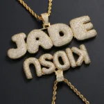Personalized Iced Out Name Pendant 18K Gold Plated Copper Chain Real VVS Zircon Certificate Gift Box Men Jewelry - Image 3