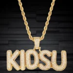 Personalized Iced Out Name Pendant 18K Gold Plated Copper Chain Real VVS Zircon Certificate Gift Box Men Jewelry