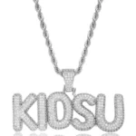 Personalized Iced Out Name Pendant 18K Gold Plated Copper Chain Real VVS Zircon Certificate Gift Box Men Jewelry - Image 2