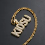 Personalized Iced Out Name Pendant 18K Gold Plated Copper Chain Real VVS Zircon Certificate Gift Box Men Jewelry - Image 6