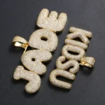 Personalized Iced Out Name Pendant 18K Gold Plated Copper Chain Real VVS Zircon Certificate Gift Box Men Jewelry - Image 5