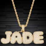 Personalized Iced Out Name Pendant 18K Gold Plated Copper Chain Real VVS Zircon Certificate Gift Box Men Jewelry - Image 4