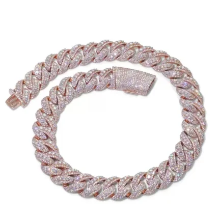 Ready to Ship 22mm Iced Out Bubble Cuban Chain Necklace Gold Full Diamond Zircon Men Hip Hop Gift Box