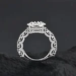 Wholesale 2025 New 1ct Round Moissanite Ring 925 Sterling Silver Vintage Prong Set Fashion Rings GRA Certificate Gift Box