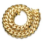 Wholesale 22mm Iced Out Cuban Link Chain Necklace 18K Gold Plated Solid Copper Miami Hip Hop Jewelry With Certificate
