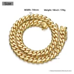 Wholesale 22mm Iced Out Cuban Link Chain Necklace 18K Gold Plated Solid Copper Miami Hip Hop Jewelry With Certificate - Image 3