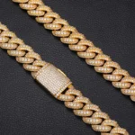 Wholesale Price of Trendy Hip-hop Style Jewelry 5A Zircon Cool Design 18mm Copper 18K Gold Plated Link Chain Unisex Party - Image 5