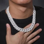 Wholesale Price of Trendy Hip-hop Style Jewelry 5A Zircon Cool Design 18mm Copper 18K Gold Plated Link Chain Unisex Party - Image 4