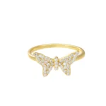 Wholesale S925 Sterling Silver VVS Moissanite Women's Ring Butterfly Flower Shape Cluster Pave Setting GRA Certificate Gift Box