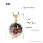 Customized Copper Memory Pendant Necklace with Zircon Hip-hop Photo Box Christian Religious Picture Pendant - Image 3