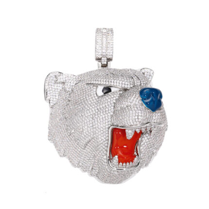 Large Hip Hop 3D Animal Brass Pendant Jewelry With Luxurious Shine for Party and Street Style