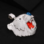 Large Hip Hop 3D Animal Brass Pendant Jewelry With Luxurious Shine for Party and Street Style - 图片 5