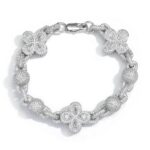 Hip Hop Round Bead Bracelet - S925 Silver Moissanite Chain & Link Bracelet for Men & Women, Custom Luxury Jewelry - 图片 6