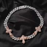 Personalized Hip Hop Cuban Chain Necklace - 3 Cross Pendant Gold Chain for Men & Women, Custom Streetwear Jewelry - 图片 6