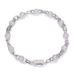 Ice Sensation Beaded Link Chain Necklace - 18K Gold Plated 5A Zirconia 6mm Spherical Hip Hop Style Gift for Men & Women - 图片 2