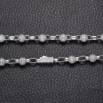 Ice Sensation Beaded Link Chain Necklace - 18K Gold Plated 5A Zirconia 6mm Spherical Hip Hop Style Gift for Men & Women - 图片 6