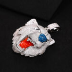 Large Hip Hop 3D Animal Brass Pendant Jewelry With Luxurious Shine for Party and Street Style - 图片 3