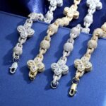 Hip Hop Round Bead Bracelet - S925 Silver Moissanite Chain & Link Bracelet for Men & Women, Custom Luxury Jewelry - 图片 4