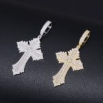 S925 Sterling Silver Cross Pendant Hip Hop Style Religious Necklace Charm for Men Women Party Gift - 图片 5