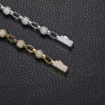 Ice Sensation Beaded Link Chain Necklace - 18K Gold Plated 5A Zirconia 6mm Spherical Hip Hop Style Gift for Men & Women - 图片 5